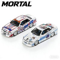 MORTAL Shenzhen Exhibition: 1:64 Nissan ER34 URAS die-cast realistic alloy car model, boys' toy collection decorative item.