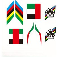 AliExpress Bike Frame Decor Stickers - Emirates Cycling Team Rainbow Flag Design, Premium Sports Team Custom