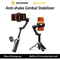 AOCHUAN X3 Handheld Gimbal Stabilizer Built-in Extension Rod Tripod Facial Tracking for iPhone 12-17 Android Samsung Smartphone image 4