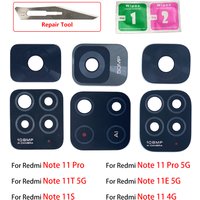 Rear Back Camera Glass Lens For Xiaomi Redmi Note 11 Pro+Plus 5G 11T 5G 11S 11E Camera Glass With Glue Adhesive + Repair Tools
