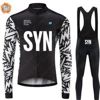 AliExpress SYN-Thermal Fleece Cycling Clothing Set, Long Sleeve Jersey, Road Bike Clothes, MTB Uniform, SYN Winter