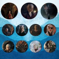 Rhaenyra Targaryen House of the Dragon Laser reflective round badges pins bag clothing decorations collectibles for friends