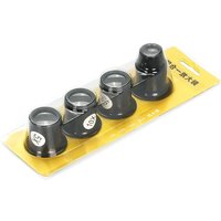 4Pcs Jewelers Loupe Portable Monocular Magnifier Glasses Eye LoopMagnifier Watch Repair 5X10X 15X 20X