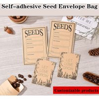 100pcs Kraft Seed Packets Envelopes for Swap Invitations Gifts Garden Vegetable Flower Seed Saving Packets Small Collection Bag