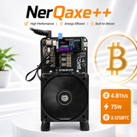 2026New NerdQaxe++ 4.8TH/s 75w 4 PCS BM1370 Asic Chip SHA-256 Algorithm Bitcoin Solo miner With 120W power supply