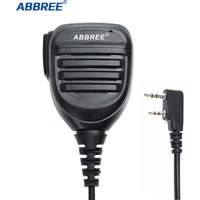 ABBREE Walkie Talkie Speaker Microphone Waterproof PTT Mic For UV-5R UV-16 UV-13 UV-21 UV17 Two Way Radio QuanSheng UV-K5 UV-K6