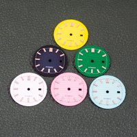 No Logo NH05 Watch Dial Face 22.5mm Women's Watch Dial Green Luminous Dial Fit Nautilus NH05 NH06 Watch Dial