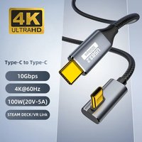 100W 5A Type C to C 4k 60Hz Video Cable QC4.0 3.0 Fast Charging Cable USB C 3 Gen2 10Gbps Cable For MacBook Pro Samsung Xiaomi