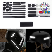 Motorcycle Helmets Invisible Black Reflective Stickers Simple And Effective Reflective Tape For Helmets Bikes