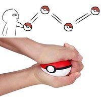 6cm Pokémon Poké Ball Haustier-Stressabbau-Ball, lustiges Haustierspielzeug, quetschbarer Hundetrainingsball, runder Spielball für Katzen und Hunde.