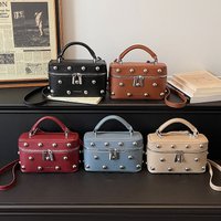 Fashion Box Women Handbags Designer Rivet Shoulder Crossbody Bags Casual Versatile Small Phone Purses 2026 bolso mujer