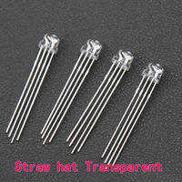 50/100PCS F5 WS2812B RGB LED 5mm Through-Hole LED Built-in IC 5V Programmable Addressable LED Frosted/Transparen
