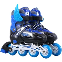 2026Skating shoes children's flash straight row roller skating shoes skating adjustable both men women