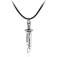Medieval sword necklace pendant jewelry, gift for a man's friend fantasy warrior