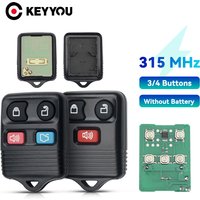 KEYYOU Car 3/4 Buttons Remote Key Keyless Entry Fob 315MHz Replacement For Ford Mazda Remote Control Transmitter Key