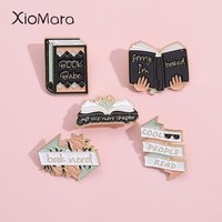 Book Nerd Enamel Pins Custom Sorry I"m Booked Brooches Lapel Badges Funny Reading Interest Jewelry Gift For Kids Friends