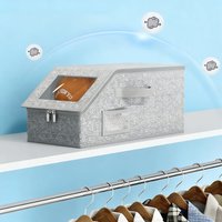 Stackable Hat Storage Organizers With Zipper Foldable Baseball Caps Stoage Boxes Multi-Purpose Clothing Container for Closet