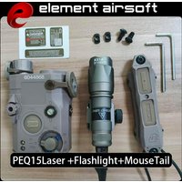 Outdoor Hunting Tactical PEQ15 Laser Indicator Red Green Light M600C M300A Lamp Dual Control Tail Switch For Outdoor Sports