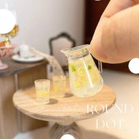 1/12 Dollhouse Miniature World Scene Model Mini Lemon Tea Summer Ice Lime Drink Decoration Doll Accessory Toys