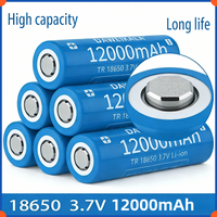 18650 3.7V 12000mAh High-Capacity Li-ion Battery | Rechargeable, Drop-Resistant | For Flashlight, Torch, Headlamp - Long Lasting