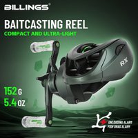 BILLINGS Baitcasting Reel New Compact Baitcaster Fishing Reel 6KG Magnetic Brake System Casting Reel with Unloading Alarm