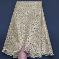 2026 African Nigerian High-Quality Sequins Tulle Lace Fabric 5Yard for Prom Dresses Beads Embroidery Sewing Net Cloth PS0062