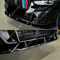 Front Bumper Lip Splitter For BMW X3 G01 / X4 G02 LCI M-Sport 2021-2024 Glossy Black ABS Aerodynamic Chin Splitter Kits Tuning
