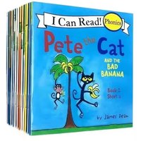 Pete the Cat 12 Books Set I Can Read English Picture Story Books for Children Early Education Pocket Size Reading Material
