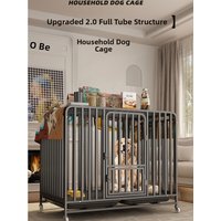 Large Medium Small Dog Cage with Toilet Tray Wheels Outdoor Dog House Villa Easy Install Washable Metal Dog Cage for All Sizes