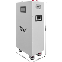 AliExpress TEZE Home Energy Storage 16kWh 51.2V 314Ah 48V 300Ah Lfp Lifepo4 Battery Pack 15kWh Lithium Ion Batteries 6000 Cycle for House