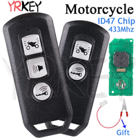 Smart Car Key Fob 433MHz For Honda Motorcycle K01 K77 PCX150 K35V3 Scooter SH 150 ADV Forza 750 300 125 2017 2018 2019 ID47 Chip