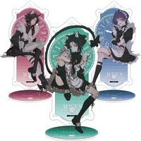 Game Anime Stand Acrylic Figurines Xiao Venti Ayato Tartaglia Razor Kaeya Scaramouche Diluc Model Plate Desk Decor