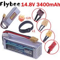 1Pcs 14.8V 3400mAh 60C 4S Lipo Battery Pack with Deans T/XT30/XT60/JST Plug for Remote Control Model Quadcopter Airplane Drone