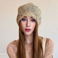 Japanese Retro Hollow-Out Headgear for Women Summer Thin Breathable Korean-Style Loose Versatile Slouchy Hat Trendy