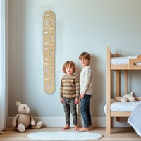 Wooden Growth Chart for Wall - Size Height Chart for Kids, Growth Measuring Board and Kids Height Wall Chart, Growth Chart