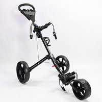 Golf Push Cart with Brake Multi-function Scoreboard Three-wheel Folding Cart Aluminum Alloy Trolley