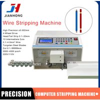Automatic Wire Stripper Machine 0.1-4mm² Cut Len.0.01-99999mm 4WD 13 Mid Strips for PVC/Silicone/Teflon/Braided/HT/Shielded Wire