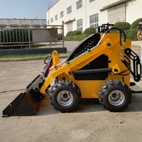 EURO5 CE Engine Skid Steer Loader With Cabin Diesel Mini Loader 300kg Maximum loader