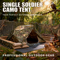 Hot Sale Single Person Outdoor Ultra Light Camping Hiking Tent Rainproof Double Layer Camouflage Special Troops Tent