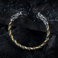 Bracelet Double Tête de Dragon Viking pour Homme et Femme, Bijou Réglable, Classique, en Acier Inoxydable, à la Mode, Cadeau