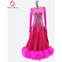 Womens Modern Dance Dress Waltz Suit Girls Valsa Stage Sets Long Performance Costumes 2026 Stadium Prom Evening Korean Dancewear