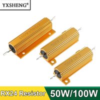 1PCS 50W 100W Aluminum Power Metal Shell Case New RX24 Wirewound Resistor 1 2 3 5 6 8 10 20 100 150 1K 10K 100K 0.01 ~ 100KĪ© ohm