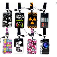 Gamer Card Holder Neck Strap Lanyard for Key ID Card Cover Phone Straps Cool Badge Holder Hang Rope Lariat Accessories Gifts