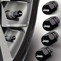 4Pcs Car Tire Valve Cover Aluminum Alloy Car Wheel Tire Valve Caps For Jeep Renegade Compass Grand Cherokee Wrangler jk Patriot