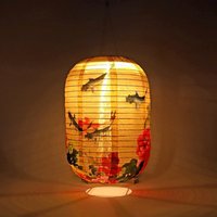 Solar Powered Print Hanging Lantern 25cm Chinese LED Light IP65 Waterproof LED Festival Lanterns Outdoor Garden Party Decoration