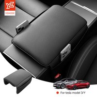 YZ for Tesla Model 3/Y/X/S Juniper Highland Armrest Box Cover Anti-Scratch Central Console Pad Soft Leather Storage Accessories
