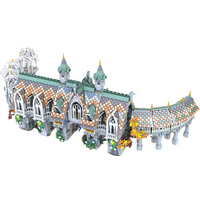 Elven Style Rivendell Ingress Gate Building Blocks Retro Fantasy Architecture Bricks Kit Handmade Decoration Gift For Collectors