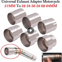 AliExpress Racing isTunt Modify Universal Motorcycle Exhaust Adapter Transfer 51MM To 52MM 54MM 56MM 58MM 62MM 64MM Stainless Steel Reducer Tube Bike Link Pipe