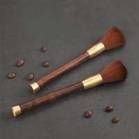 Coffee Powder Cleaning Brush Tea Brush Pen Grinder Cleaning Brush Coffee Bar Brush Wooden Sweeping Brush Long Handle
