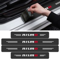 New Carbon Fiber Car Door Threshold Protector Stickers Waterproof for Nismo Nissan Juke Tiida Teana GTR 350Z 370Z 240SX Fairlady